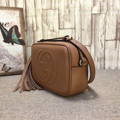 Gucci Soho Small Leather Disco Bag Tan 308364