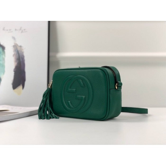 Gucci Soho Small Leather Disco Bag Green 308364