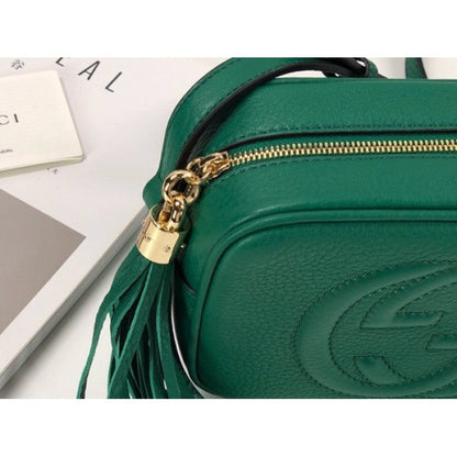 Gucci Soho Small Leather Disco Bag Green 308364