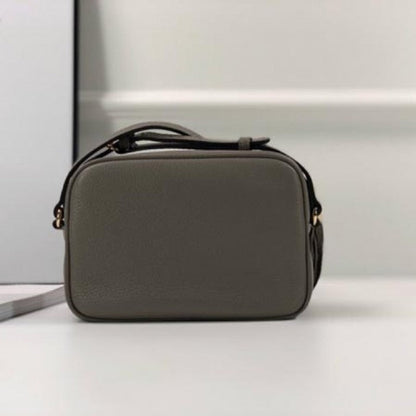 Gucci Soho Small Leather Disco Bag Grey 308364