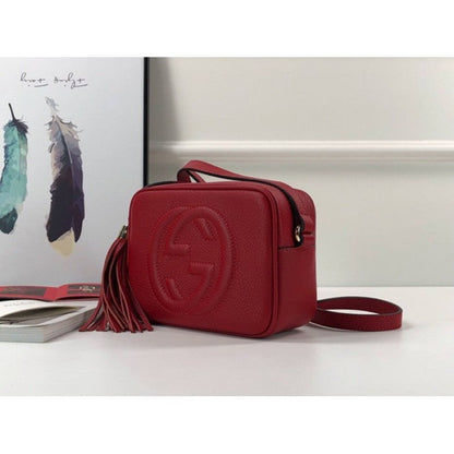 Gucci Soho Small Leather Disco Bag Red 308364