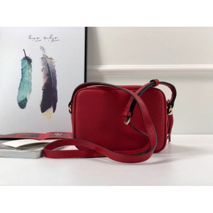 Gucci Soho Small Leather Disco Bag Red 308364