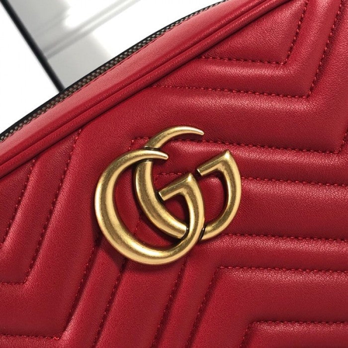 Gucci GG Marmont Small Matelasse Shoulder Bag Red 447632