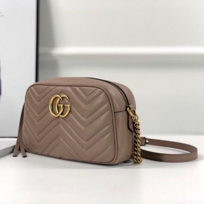 Gucci GG Marmont Small Matelasse Shoulder Bag Nude 447632