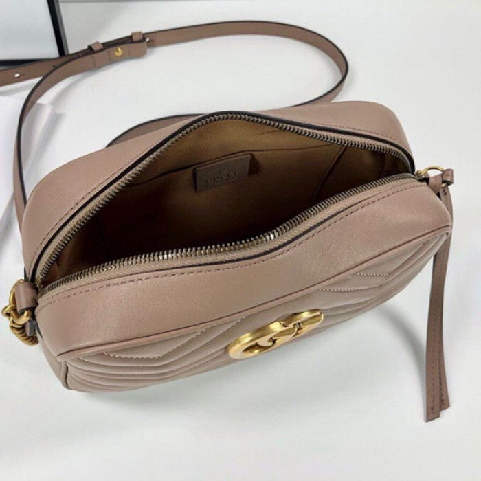 Gucci GG Marmont Small Matelasse Shoulder Bag Nude 447632