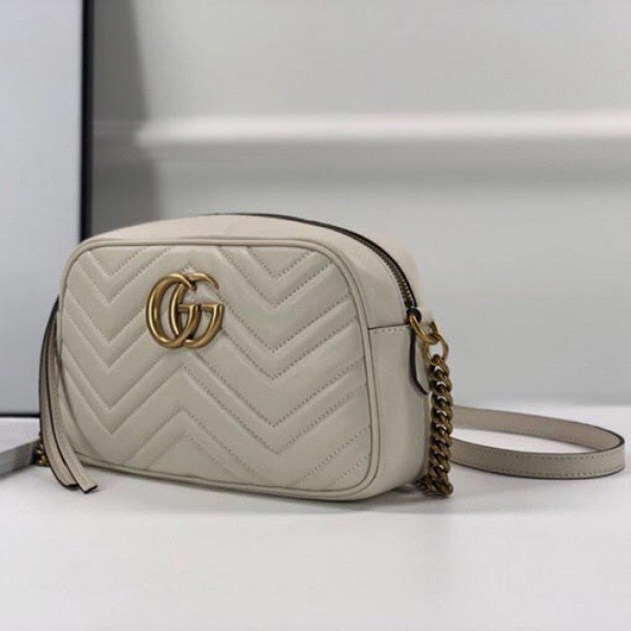 Gucci GG Marmont Small Matelasse Shoulder Bag Beige 447632