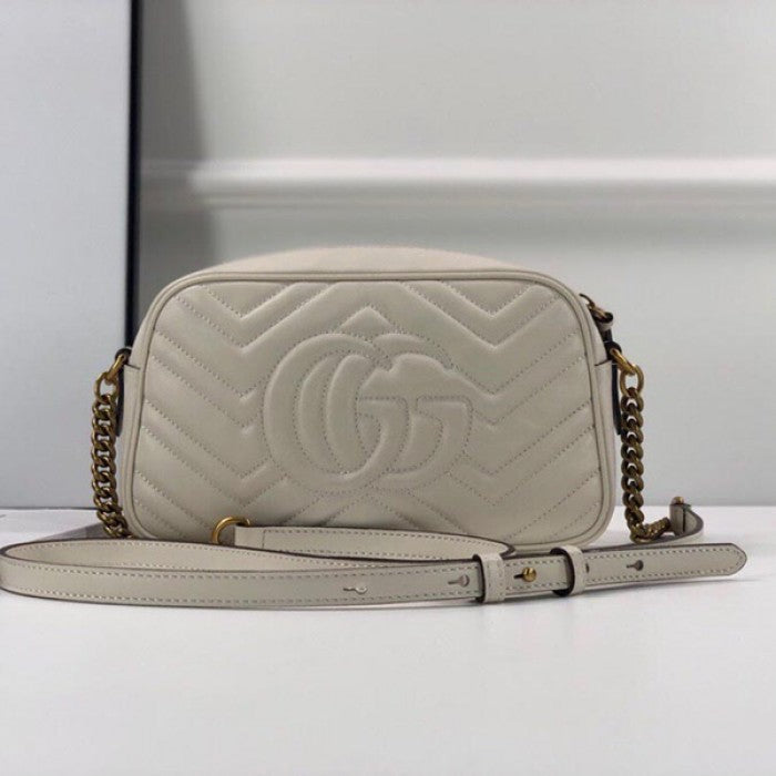 Gucci GG Marmont Small Matelasse Shoulder Bag Beige 447632