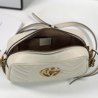 Gucci GG Marmont Small Matelasse Shoulder Bag Beige 447632