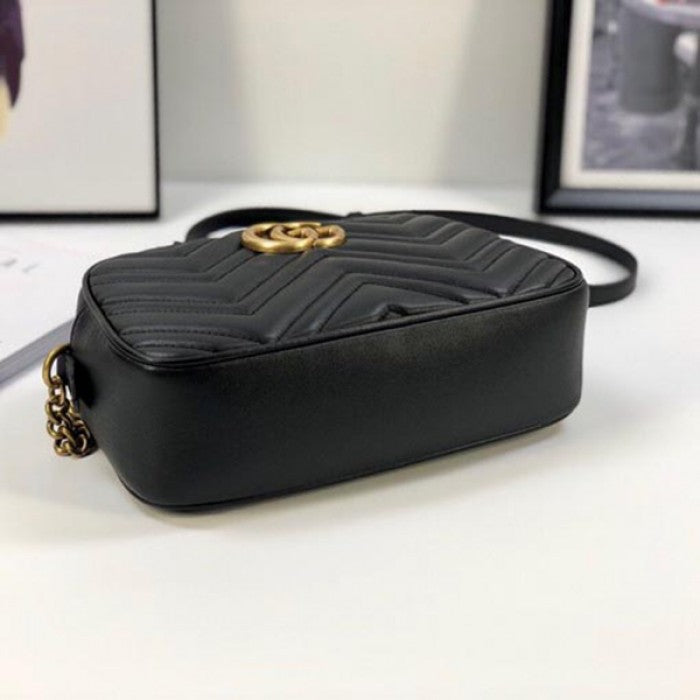 Gucci GG Marmont Small Matelasse Shoulder Bag Black 447632