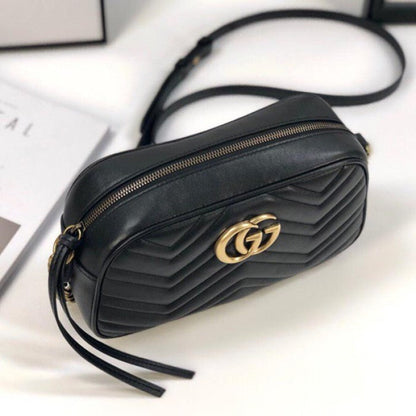 Gucci GG Marmont Small Matelasse Shoulder Bag Black 447632