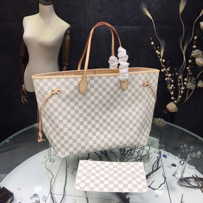 LV Damier Azur Neverfull MM N41361