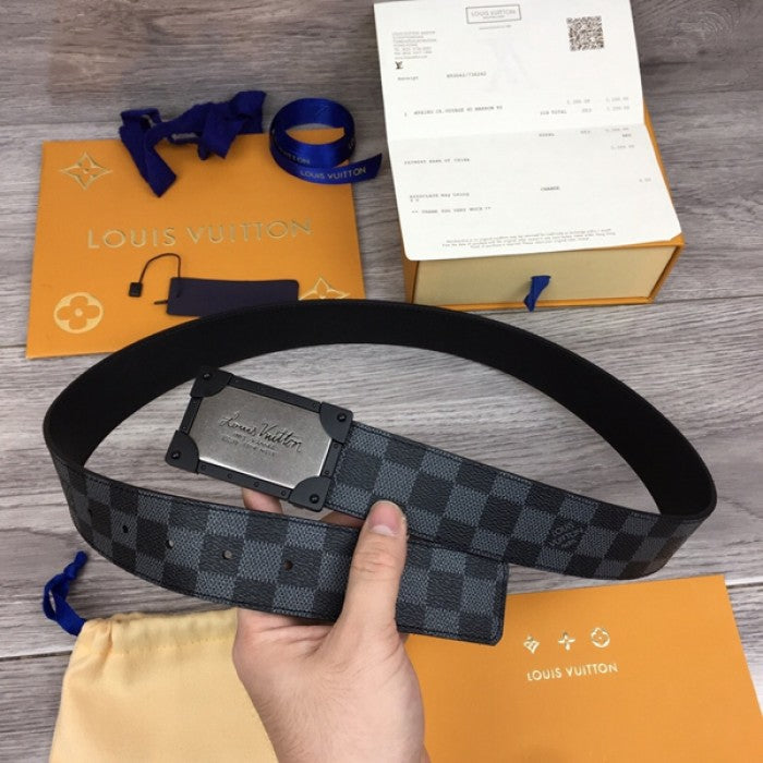 LV damier graphite neo trunk 40mm reversible belt M0184Q