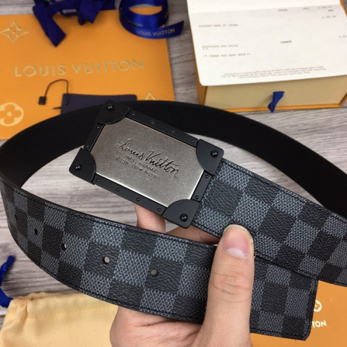 LV damier graphite neo trunk 40mm reversible belt M0184Q