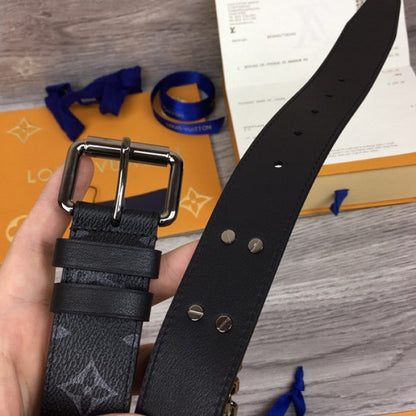 LV Monogram Eclipse Signature Chain 35MM Belt M0179T