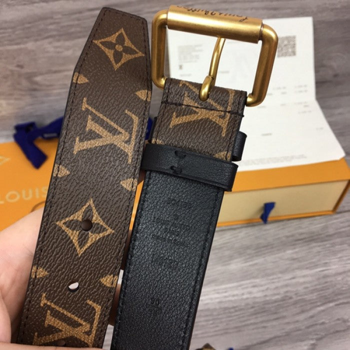 LV Monogram Macassar canvas Signature Chain 35MM Belt M0180T