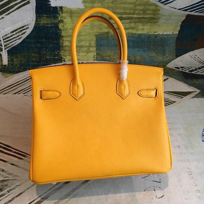 HM Birkin Yellow For Women Gold Toned Hardware 11in/30cm