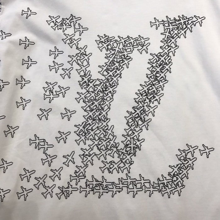 LV planes printed t shirt white