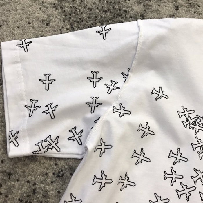 LV planes printed t shirt white