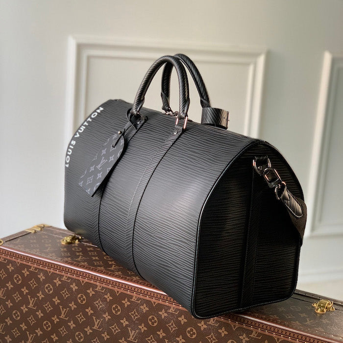 Louis Vuitton Epi Leather Keepall Bandouliere 50 Black