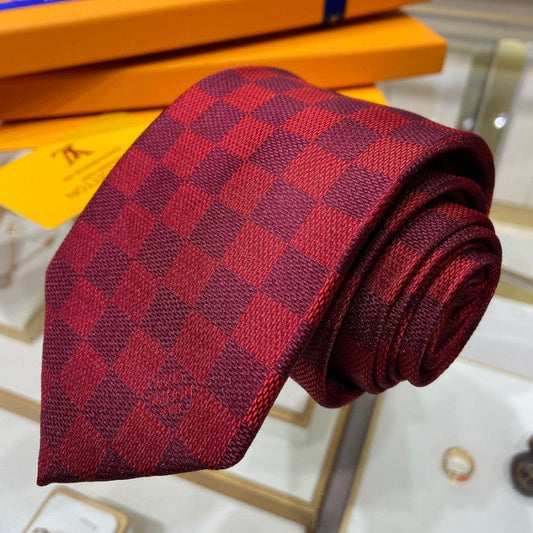 Louis Vuitton Damier Classique Tie Red