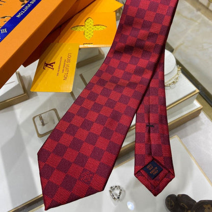 Louis Vuitton Damier Classique Tie Red