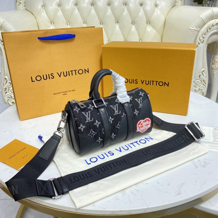 Louis Vuitton Monogram Denim Keepall XS bag M81010