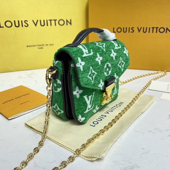 Louis Vuitton Monogram jacquard velvet Micro Metis Bag LV M81494