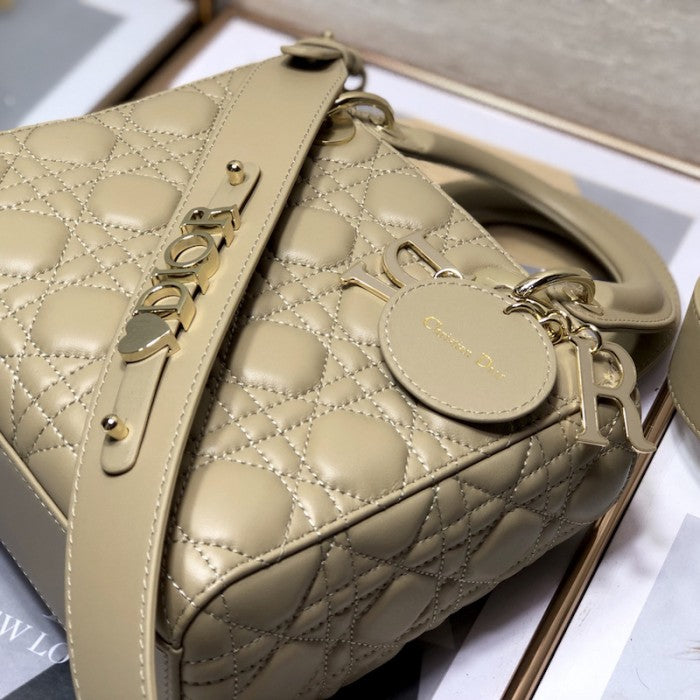 Small Lady Dior My ABCDior Bag BeIge Lambskin