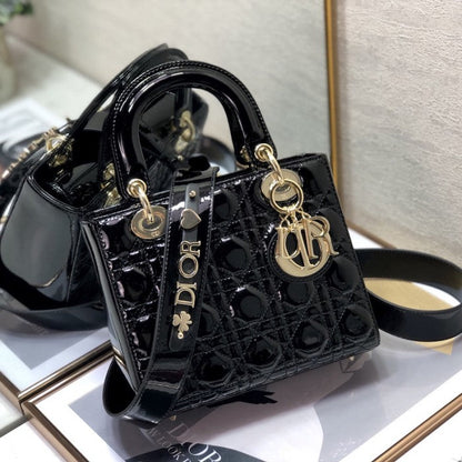 Small Lady Dior My ABCDior Bag Black Patent