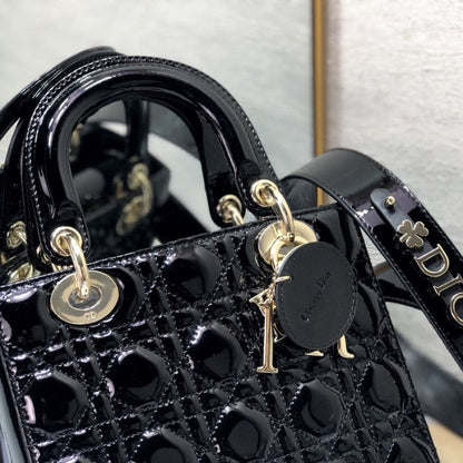 Small Lady Dior My ABCDior Bag Black Patent