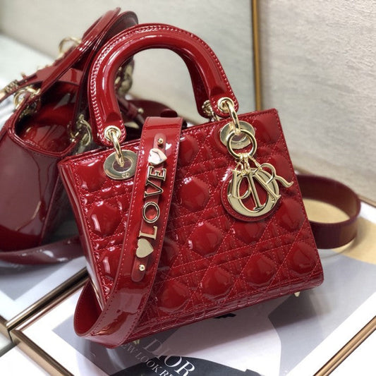 Small Lady Dior My ABCDior Bag Red Patent