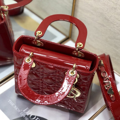 Small Lady Dior My ABCDior Bag Red Patent