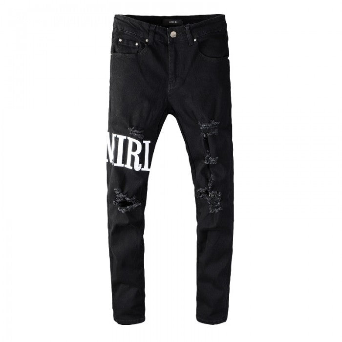 Amiri Embroidered AMIRI Jean Aged Black