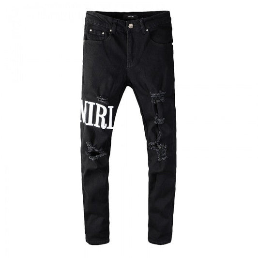 Amiri Embroidered AMIRI Jean Aged Black