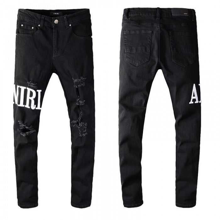 Amiri Embroidered AMIRI Jean Aged Black