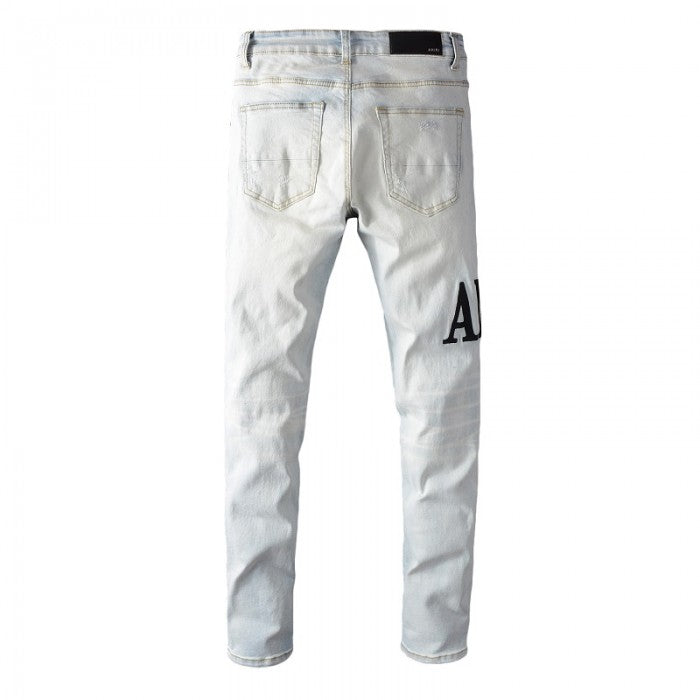 Amiri Embroidered AMIRI Jean Light Indigo