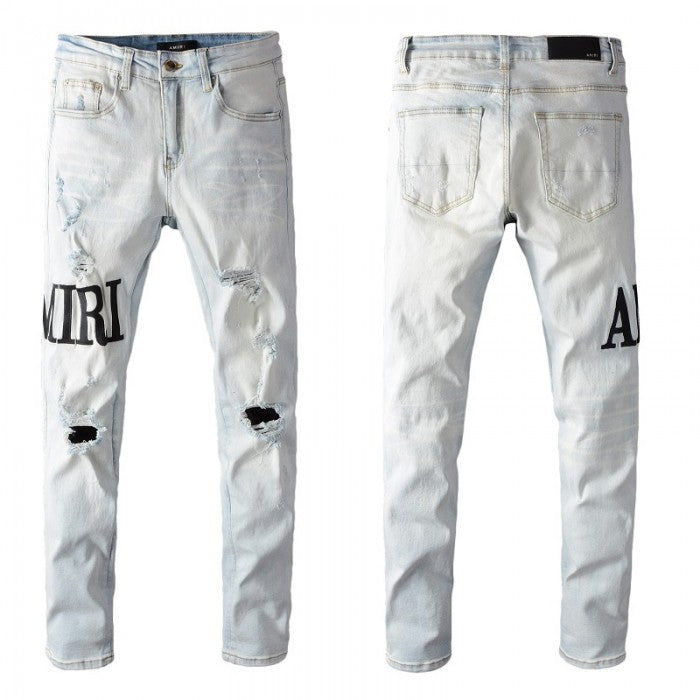 Amiri Embroidered AMIRI Jean Light Indigo