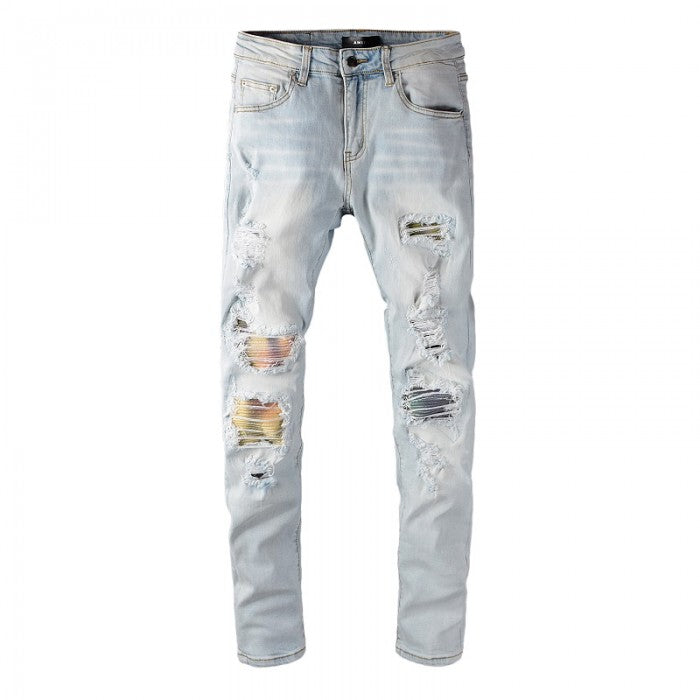 Amiri Banana Leaves Animation Jean Super Light Indigo