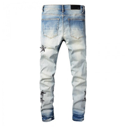 Amiri Bandana Star Jean Clay Indigo