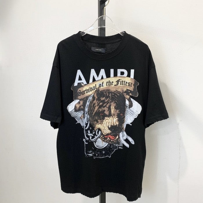 Amiri Bulldog Pitbull T Shirt Black