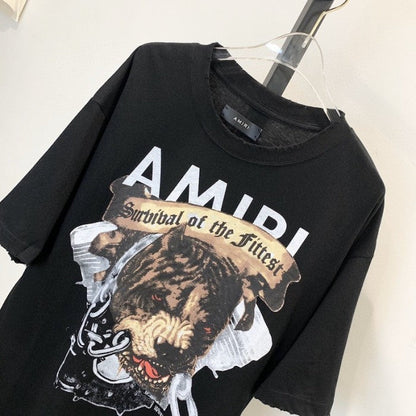 Amiri Bulldog Pitbull T Shirt Black