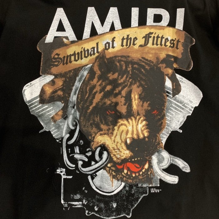 Amiri Bulldog Pitbull T Shirt Black