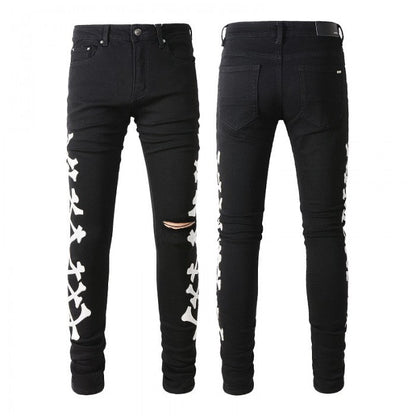 Amiri Camo Bones Jean Black