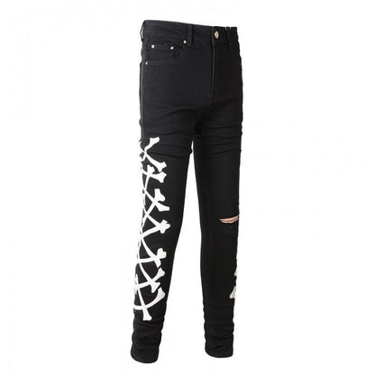 Amiri Camo Bones Jean Black