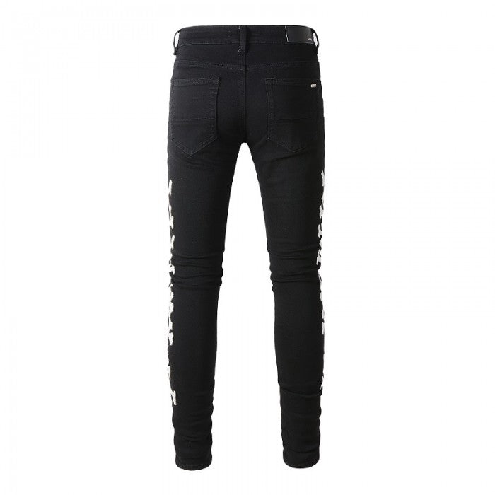 Amiri Camo Bones Jean Black