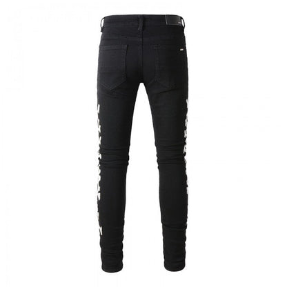 Amiri Camo Bones Jean Black