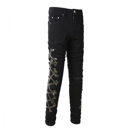 Amiri Camo Bones Jean Black Color