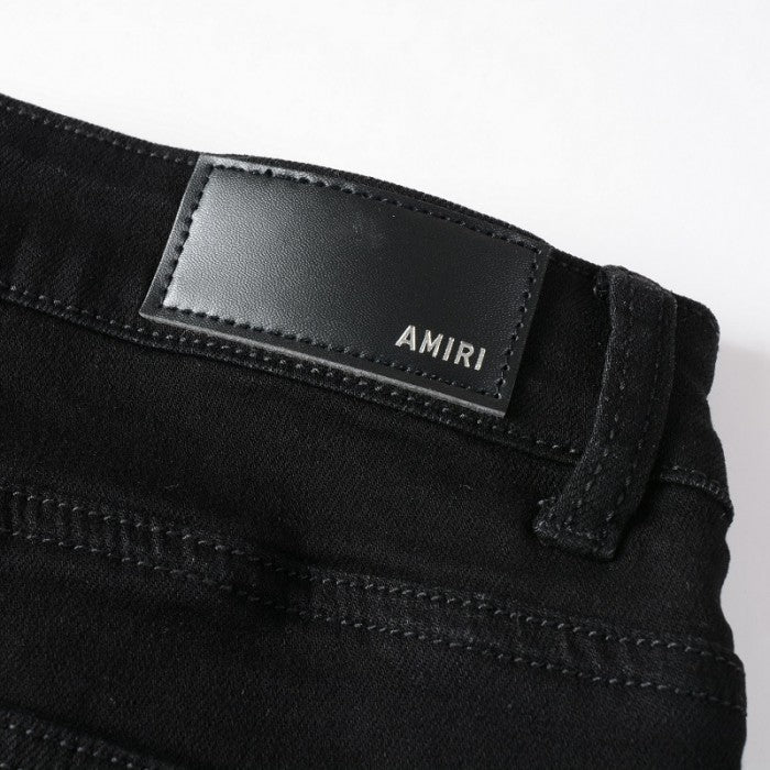 Amiri Camo Bones Jean Black Color