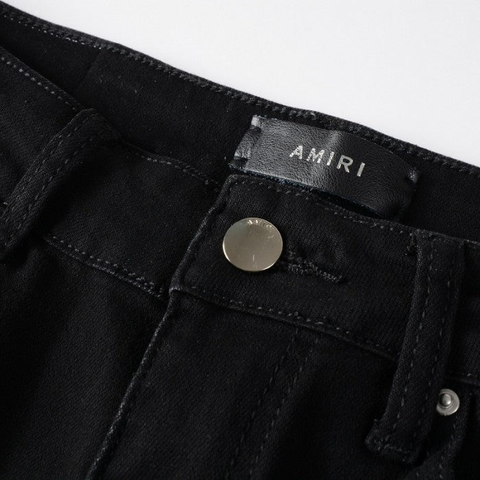 Amiri Camo Bones Jean Black Color