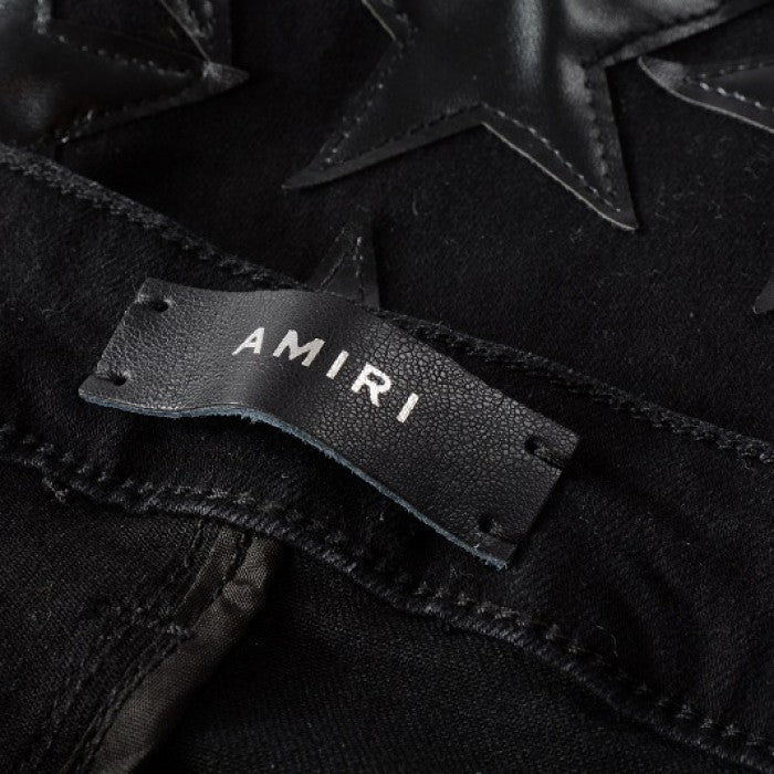 Amiri x Chemist leather stars jeans black